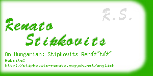 renato stipkovits business card